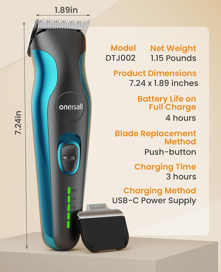 Oneisall DTJ002 Dog Clipper with Narrow Blade