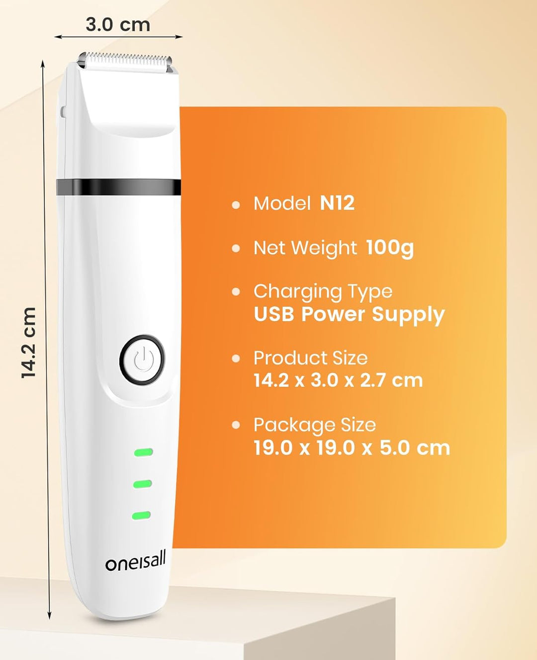 Oneisall N12 3 in 1 Cat Grooming Kit for Paw Trimmer