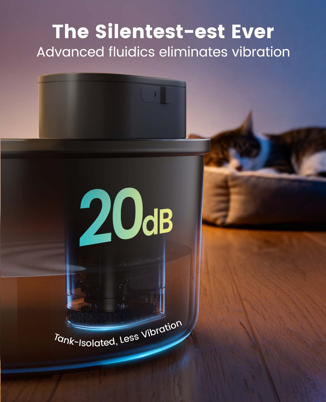 oneisall Wireless Cat Water Fountain for Drinking 3.2L | Stainless Steel Dishwasher Safe Cat Fountain,20db Silent Pump,4000mAh Battery Operated Pet Water Dispenser Motion Sensor