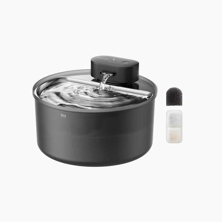 oneisall Wireless Cat Water Fountain for Drinking 3.2L | Stainless Steel Dishwasher Safe Cat Fountain,20db Silent Pump,4000mAh Battery Operated Pet Water Dispenser Motion Sensor