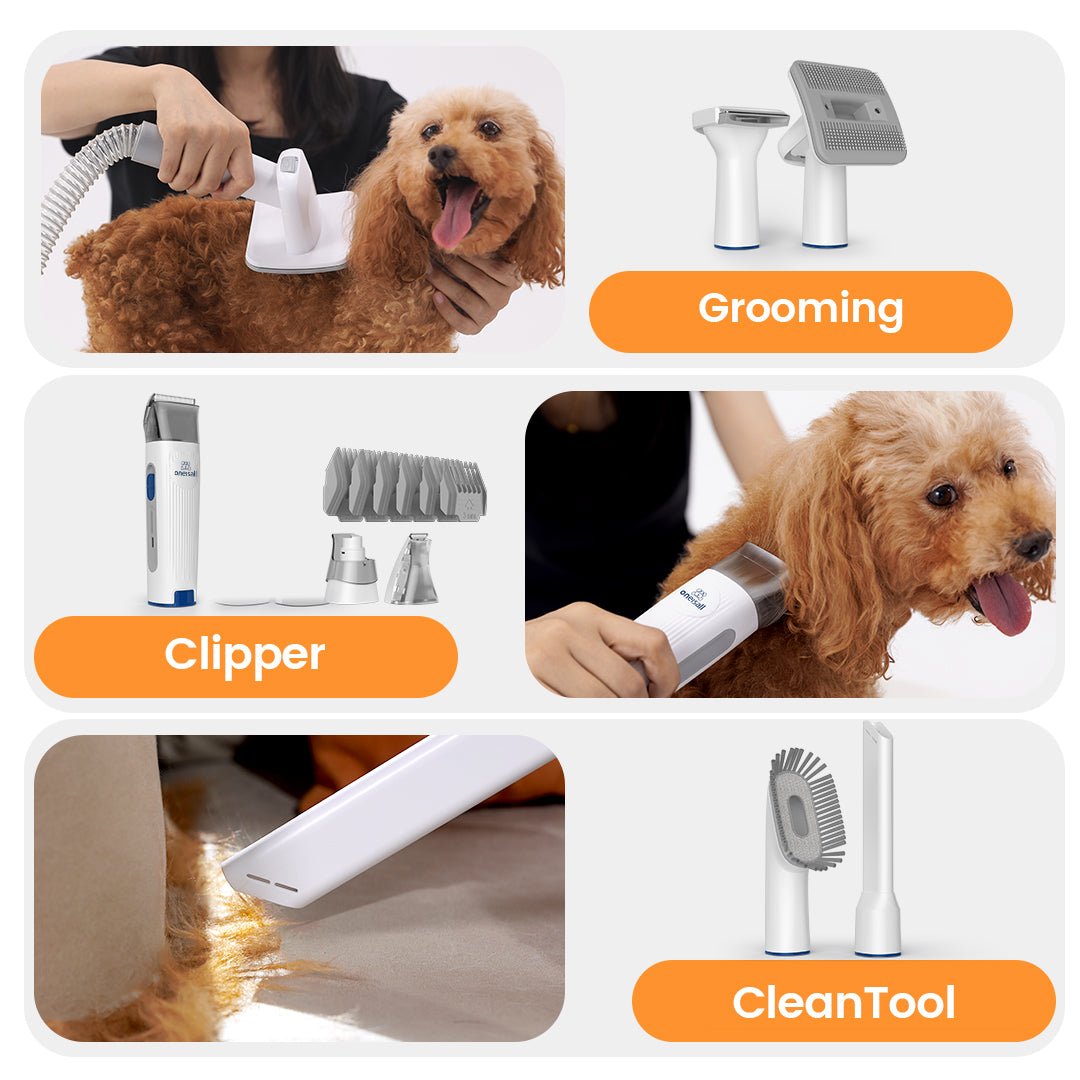 Oneisall LM2 Pet Grooming Vacuum & 3 Sponge Filter & Hepa Set