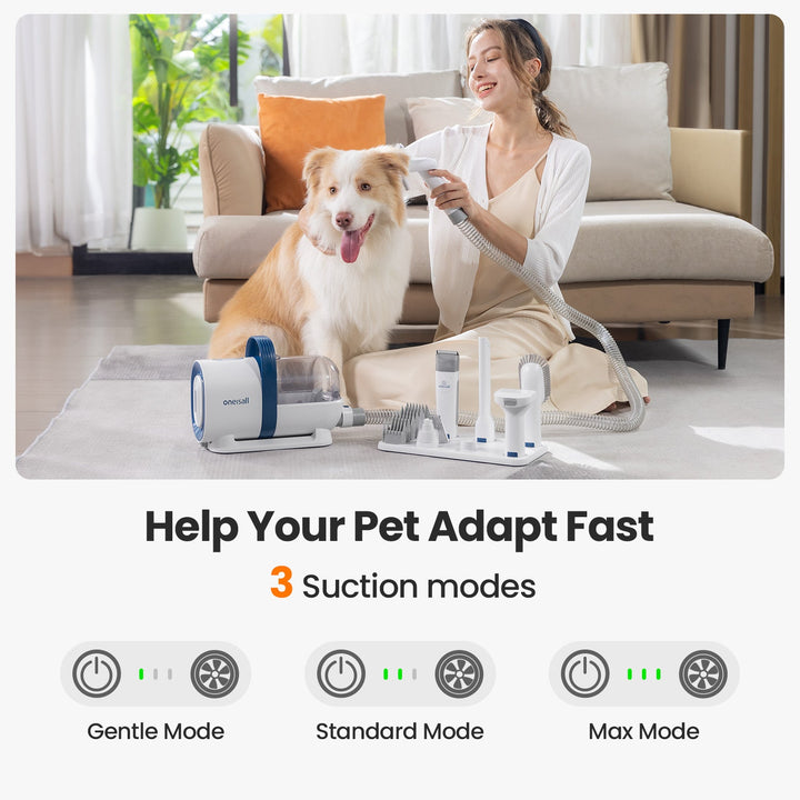 pet grooming vacuum kit with strong suction